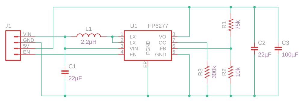 FP6277 Boost Converter module circuit
